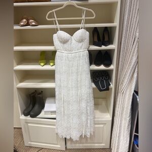 NWOT  Sau Lee Selena Lace Long Evening Dress